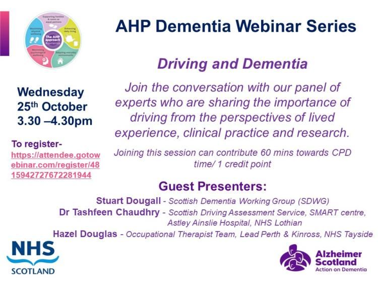 AHP Dementia Webinar Series | Alzheimer Scotland